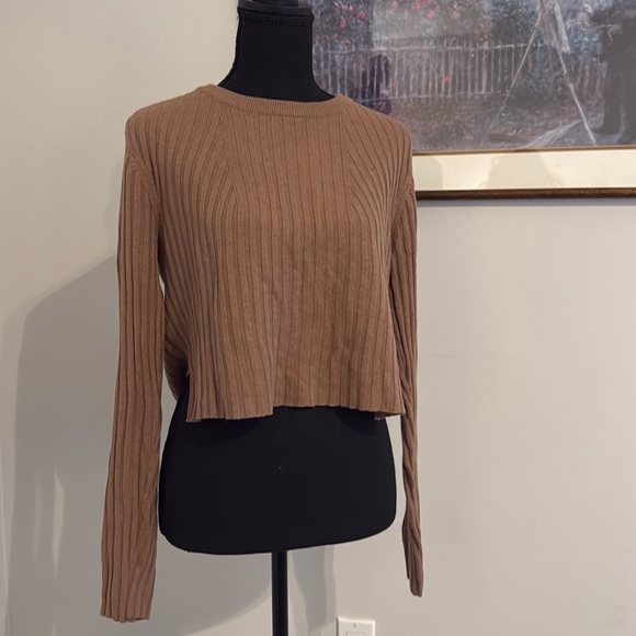 Aritzia Sweaters - Aritzia - Babaton Cropped Wool Linen Blend Sweater - Size Large